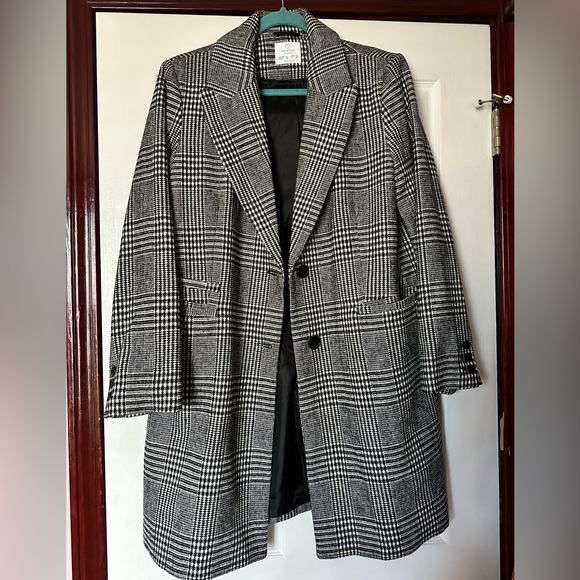 PRIMARK PLAID TOPCOAT SIZE 10 - Picture 3 of 7